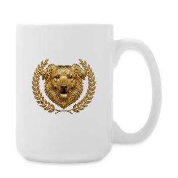 Urban Golden Shield Dog - Large Mug 440 ml - white - Right