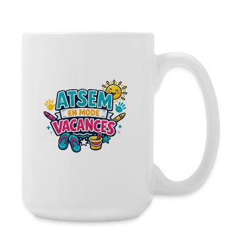 ATSEM en Mode Vacances Cadeau - Grande tasse 440 ml - blanc - Droite
