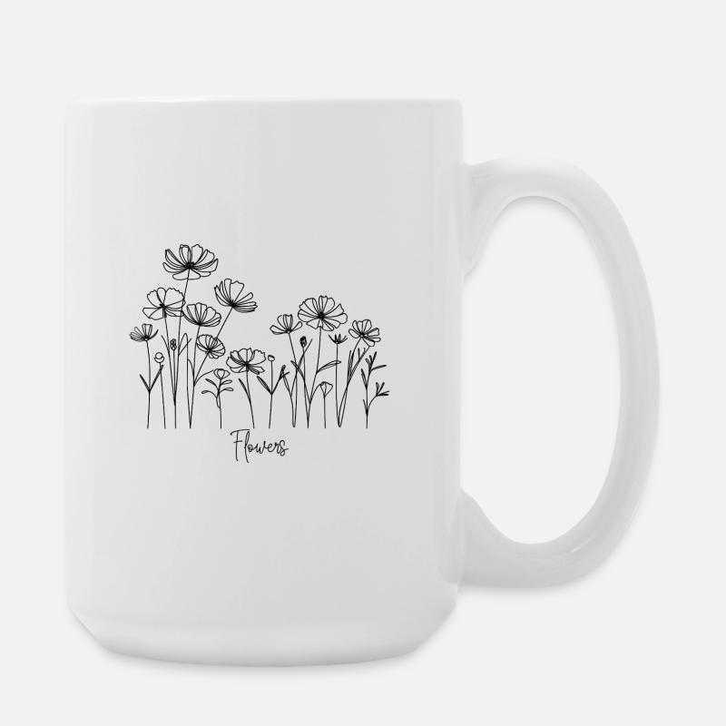 Fleur - Grande tasse 440 ml - blanc