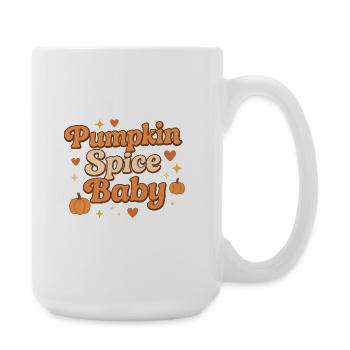 pumpkin spice baby / herbst design - Große Tasse 440 ml - Weiß - Rechts
