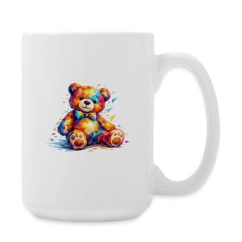 Ours géométrique coloré - Grande tasse 440 ml - blanc - Droite