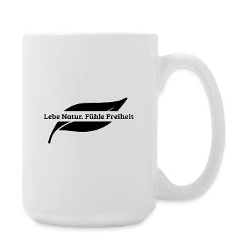 Vivre la nature - Ressentez la liberté - Nature Design - Grande tasse 440 ml - blanc - Droite