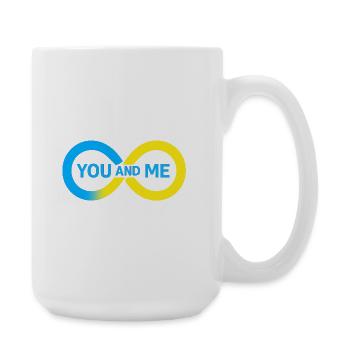 Vivid friendship illustration - Large Mug 440 ml - white - Right