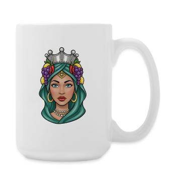 Sicily Moor's Head Woman Sicily - Large Mug 440 ml - white - Right