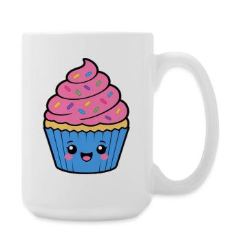 Kawaii Cupcake Freude - Große Tasse 440 ml - Weiß - Rechts