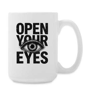 Open Your Eyes – Eye Symbol Design - Large Mug 440 ml - white - Right