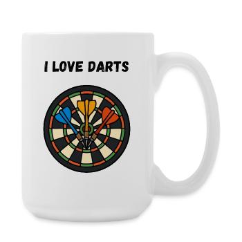 Artful Dartboard Motif - Large Mug 440 ml - white - Right
