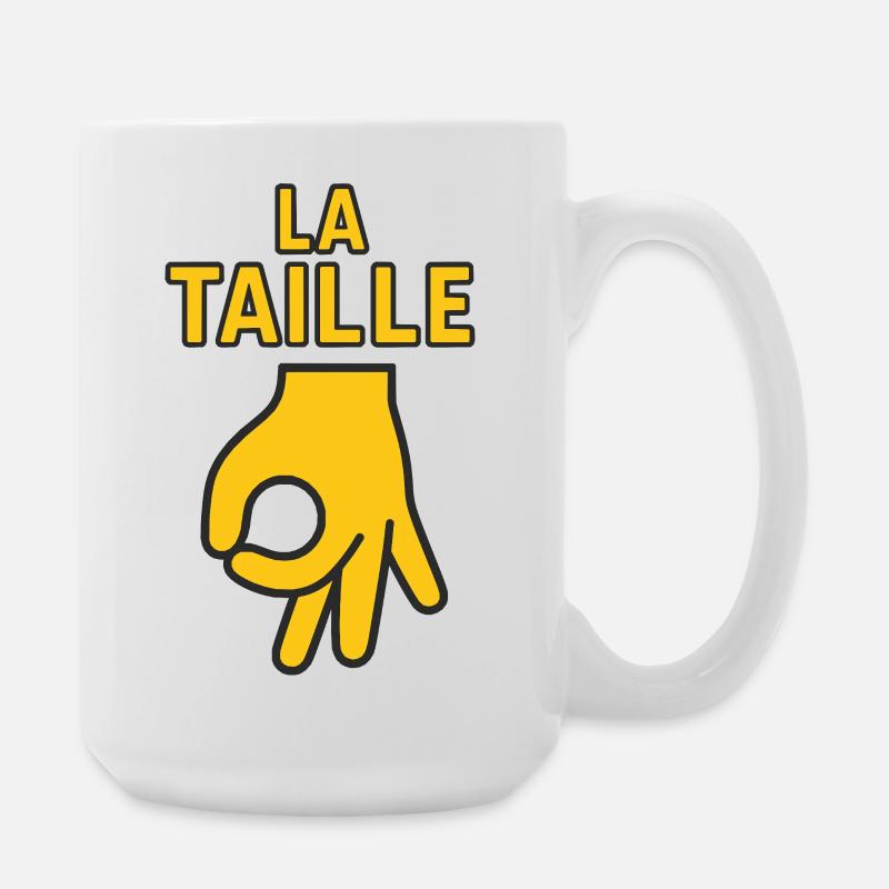 Round/circle game - Large Mug 440 ml - white
