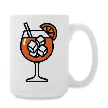 Party Spritz Glas Geschenkidee - Große Tasse 440 ml - Weiß - Rechts