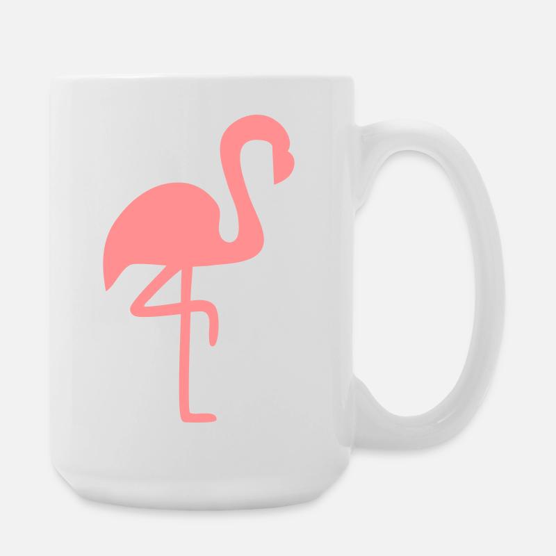 Flamingo Pink Tier Geschenk - Große Tasse 440 ml - Weiß