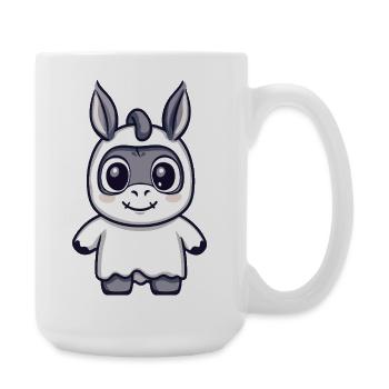Esel Halloween Geist - Große Tasse 440 ml - Weiß - Rechts
