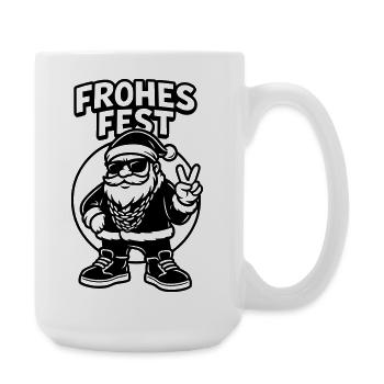 Cool Santa Merry Christmas Santa Claus - Large Mug 440 ml - white - Right