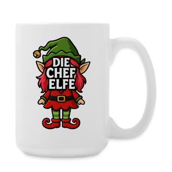 Chef Elf X-Mas Outfit Christmas Family - Large Mug 440 ml - white - Right