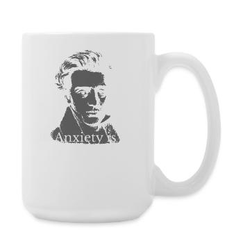 Kierkegaard Anxiety as Freedom Quote Art - Large Mug 440 ml - white - Right