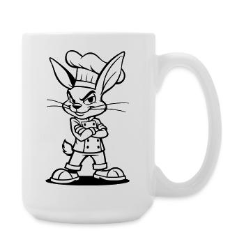 Kaninchenköchin - Große Tasse 440 ml - Weiß - Rechts