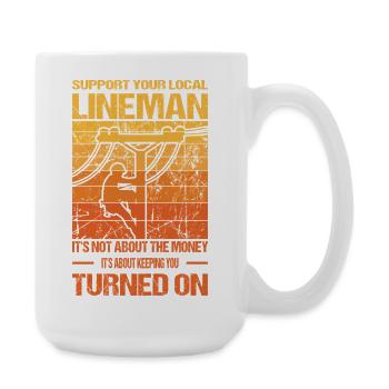 Elektroniker Elektromeister Geschenke - Große Tasse 440 ml - Weiß - Rechts