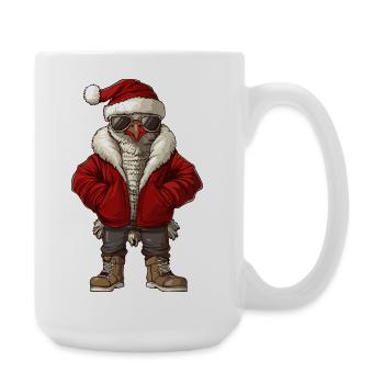 Dinde Noël Hiver - Grande tasse 440 ml - blanc - Droite