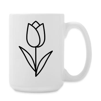 Tulipe - Grande tasse 440 ml - blanc - Droite