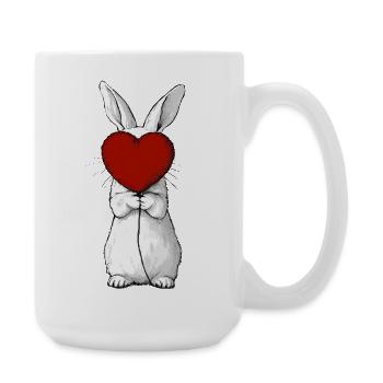Câlin Cœur de Lapin - Grande tasse 440 ml - blanc - Droite