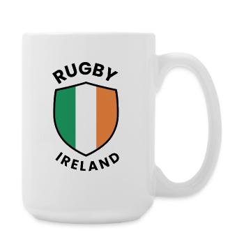 Rugby Ireland Shield design - Large Mug 440 ml - white - Right
