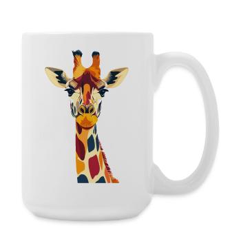 Colorful Giraffe Splendor Giraffe Head Neck Motif - Large Mug 440 ml - white - Right