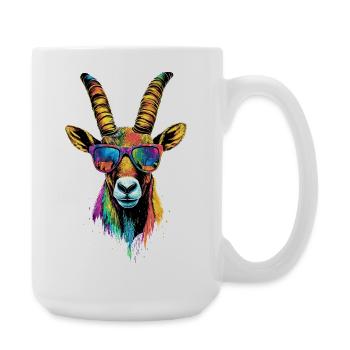 Capricorn Goat Alpine Ibex Capricorn Goats - Large Mug 440 ml - white - Right