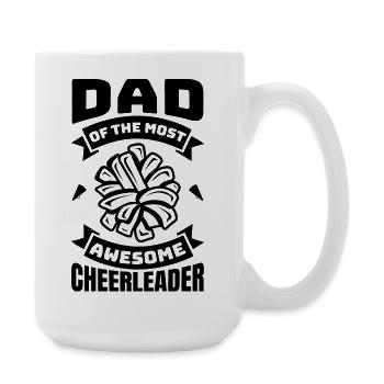 Cheerleader Father - Large Mug 440 ml - white - Right