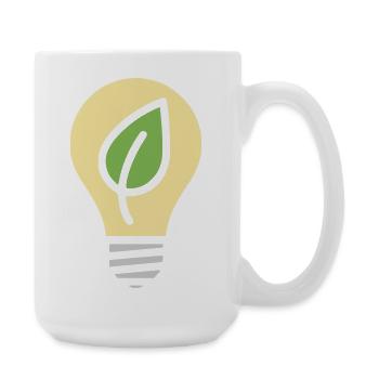 Glühbirne Umwelt Strom - Große Tasse 440 ml - Weiß - Rechts