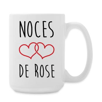 Rose Wedding 17 Years of Marriage - Large Mug 440 ml - white - Right
