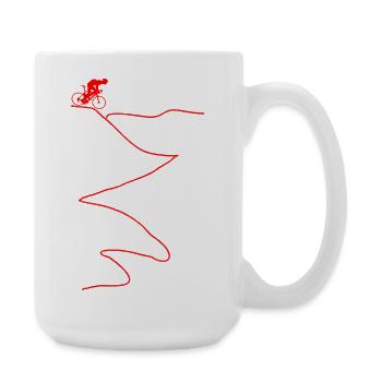Bicycle Mountains Mountain Bike Downhill - Large Mug 440 ml - white - Right