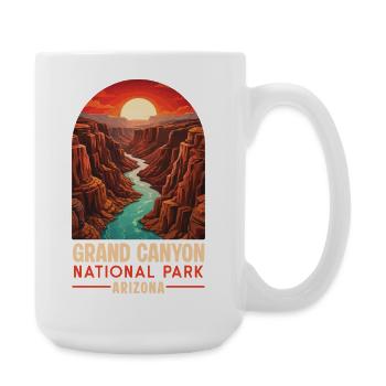 Grand Canyon Nationalpark, Bundesstaat Arizona - Große Tasse 440 ml - Weiß - Rechts
