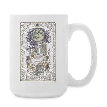 Cemetery Goth Humor Tarot Card - Large Mug 440 ml - white - Right