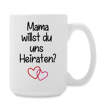 Mama_Heiraten - Große Tasse 440 ml - Weiß - Rechts