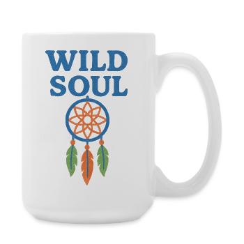 Wilde Seele Traumfänger - Große Tasse 440 ml - Weiß - Rechts
