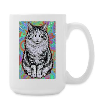cat - Large Mug 440 ml - white - Right