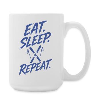 Sports d’hiver Vacances de ski Skieurs Piste de ski - Grande tasse 440 ml - blanc - Droite