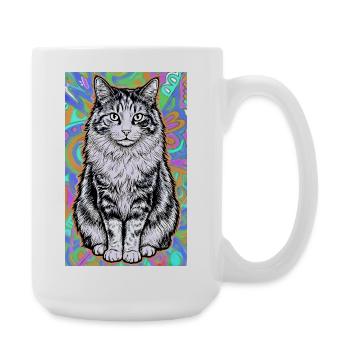 cat - Large Mug 440 ml - white - Right
