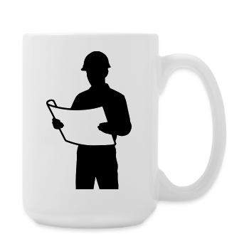 T-shirt Architecte - Engineer Blueprint Design - Grande tasse 440 ml - blanc - Droite