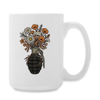 Flower Garnet Peace - Large Mug 440 ml - white - Right