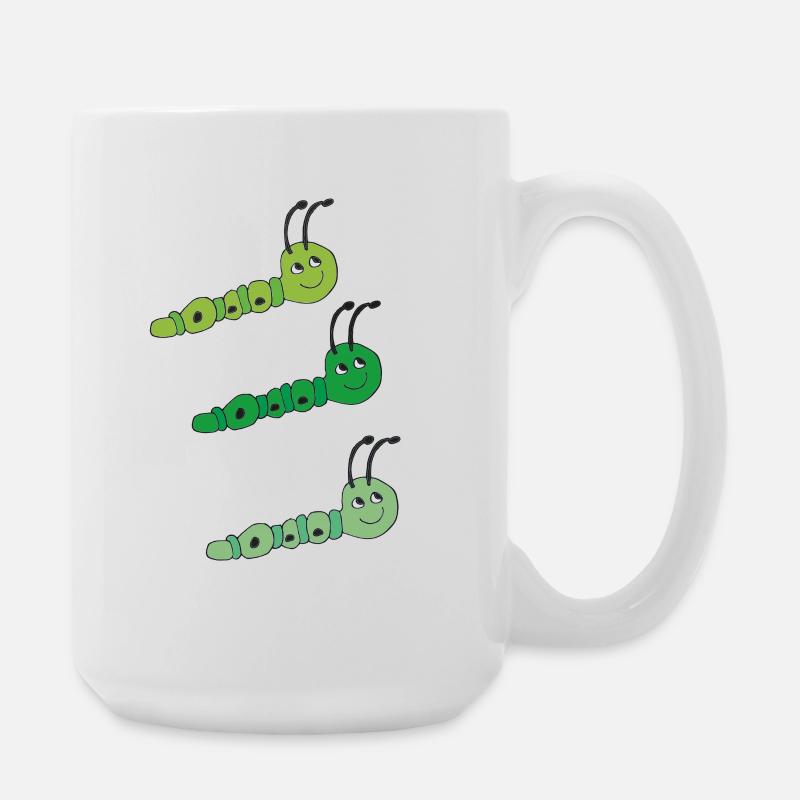 Caterpillars triplets - Large Mug 440 ml - white