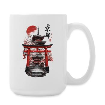 Japan Kyoto Tempel Tori - Große Tasse 440 ml - Weiß - Rechts