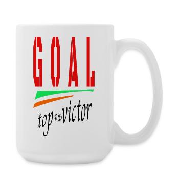 Goal Design Soccer Goal Art - Large Mug 440 ml - white - Right