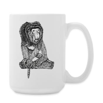 Nasenaffe - Große Tasse 440 ml - Weiß - Rechts