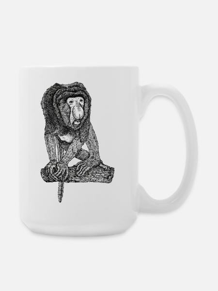 Singe Proboscis - Grande tasse 440 ml - blanc