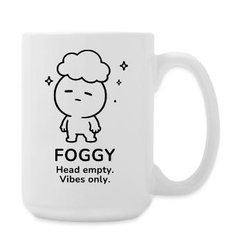 Foggy – Head Empty | Cozy Brain Fog Mood - Große Tasse 440 ml - Weiß - Rechts
