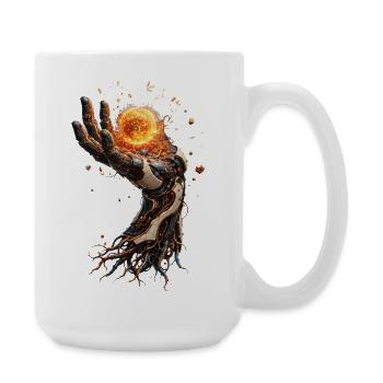 Solar biomechanical hand - Large Mug 440 ml - white - Right