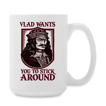 Vlad veut que tu restes - Grande tasse 440 ml - blanc - Droite