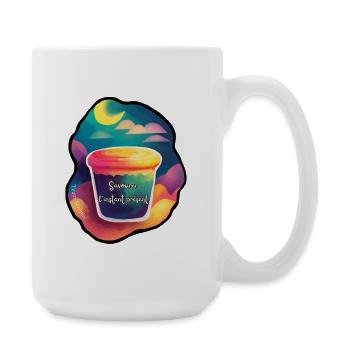 Genießen Sie den Moment - Große Tasse 440 ml - Weiß - Rechts