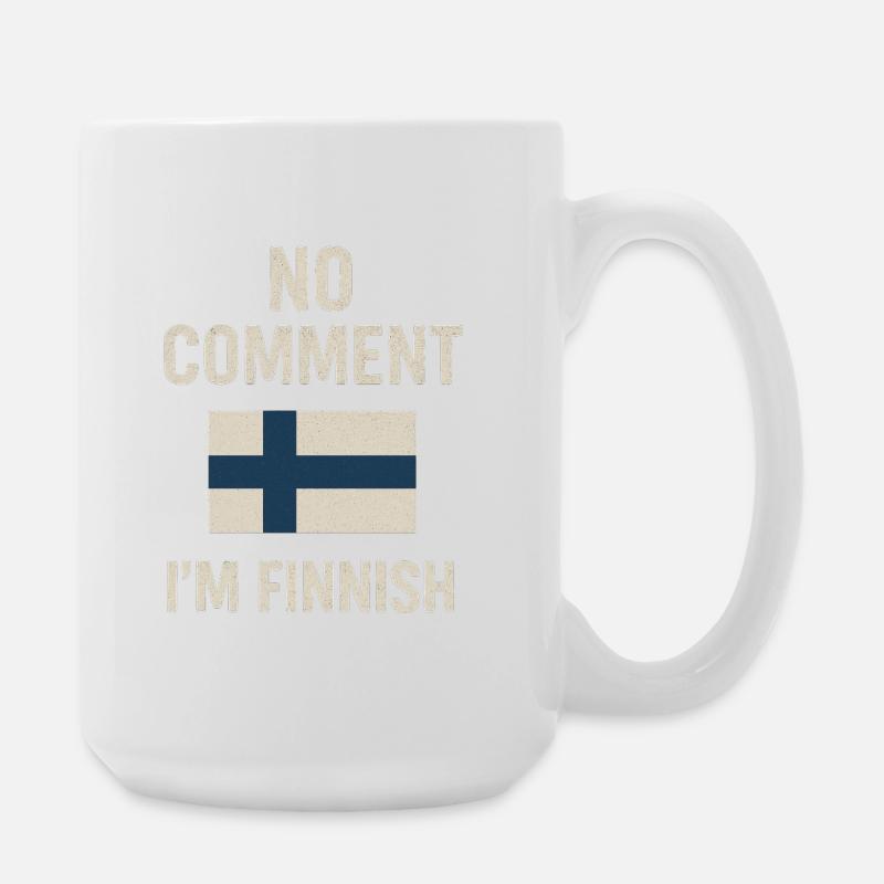 Drapeau finlandais. Aucun commentaire - Grande tasse 440 ml - blanc