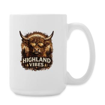 Ambiances des Highlands en sépia - Grande tasse 440 ml - blanc - Droite